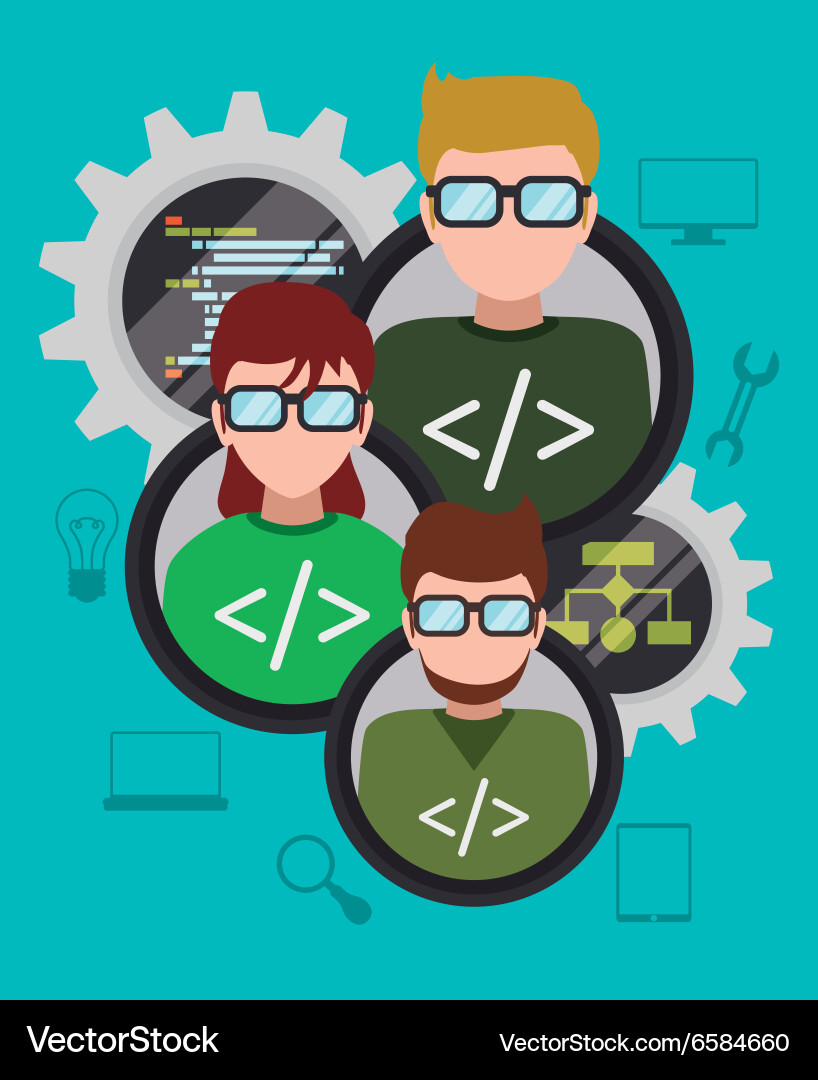 Web developer design Vector Image