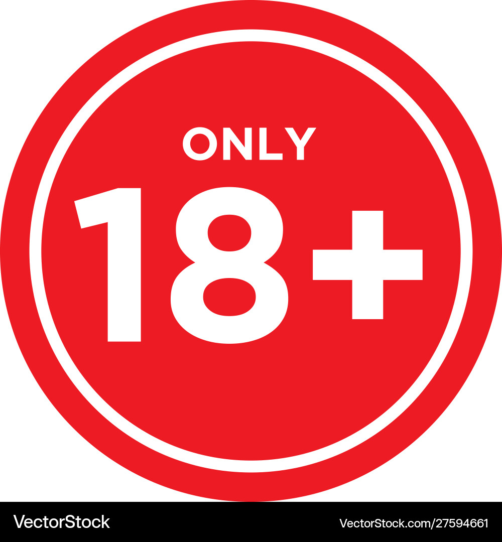18+ Logo Icons - Restricted & Adult Themes vector image