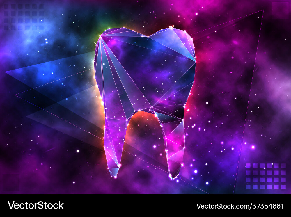 3d object on space background Vector Image