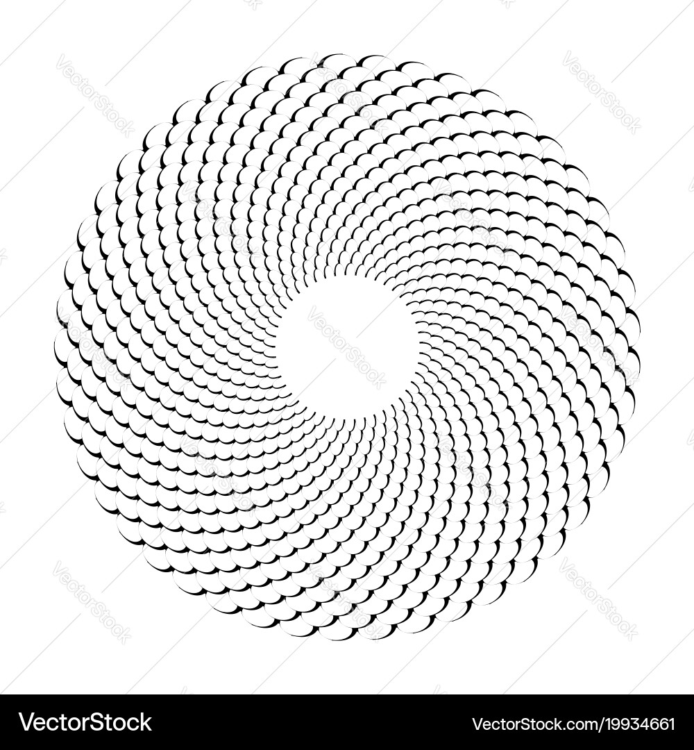 Abstract Circular Swirl Pattern Vector Image