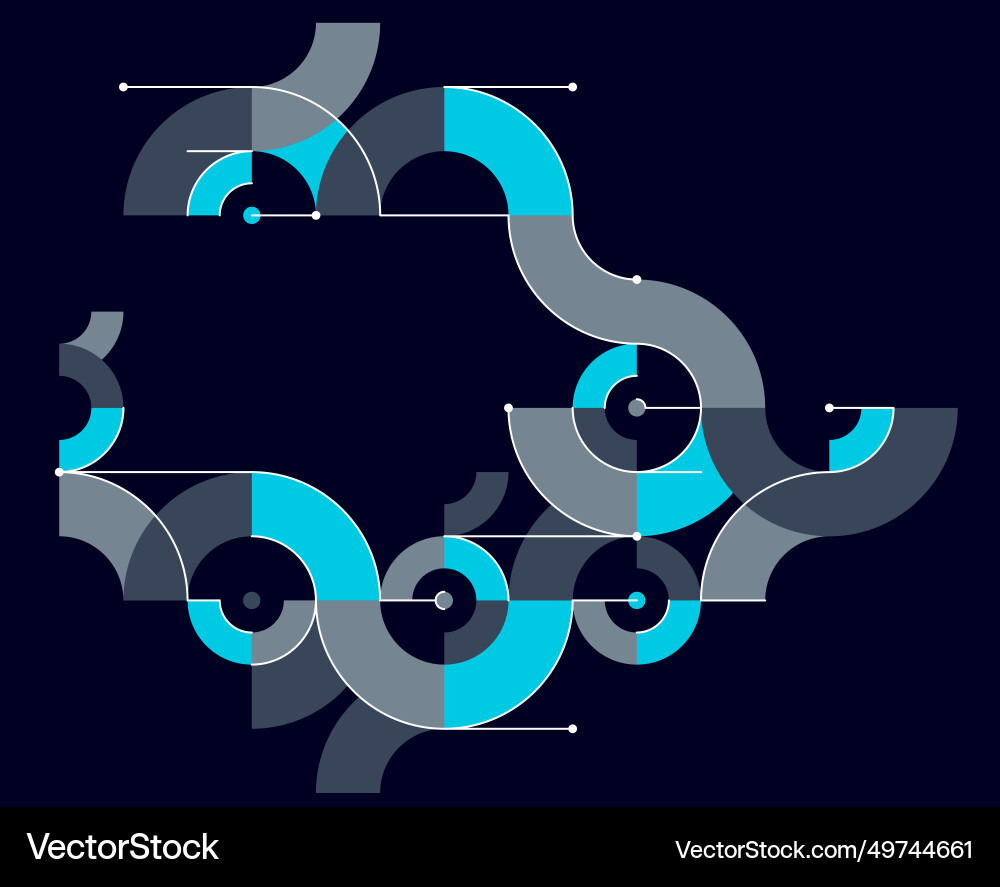 Abstract tech engineering draft background over Vector Image