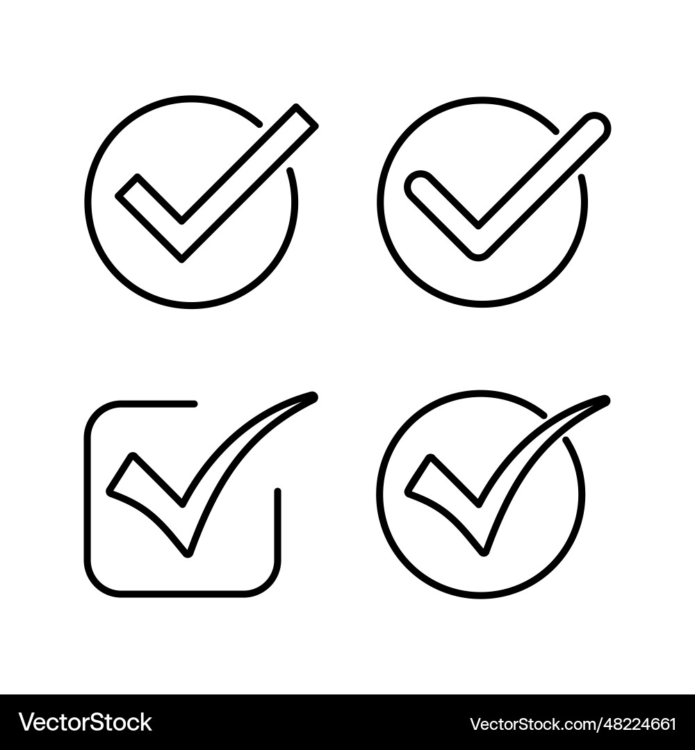 Check icon mark list button Check icon mark list button vector image