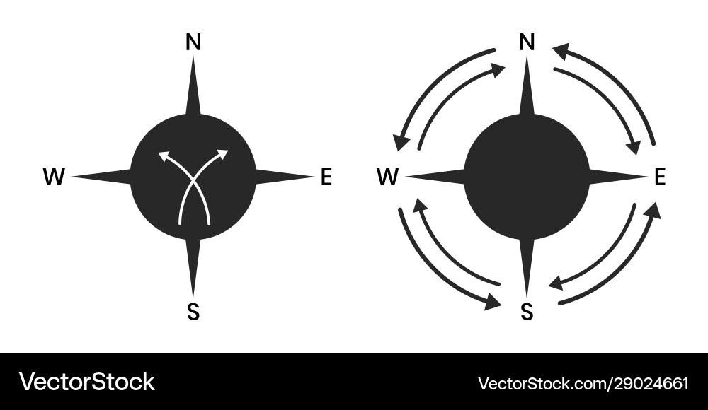 Compass pointer icon with white background Compass pointer icon with white background vector image