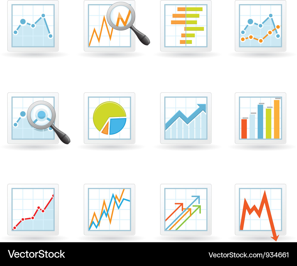 Data Analytics Icons Vector Image
