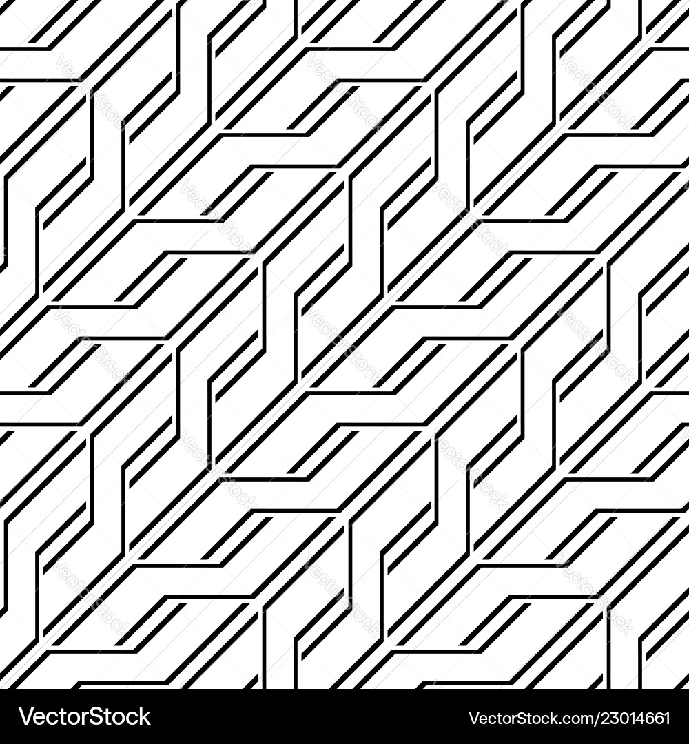 Design seamless monochrome zigzag pattern Vector Image