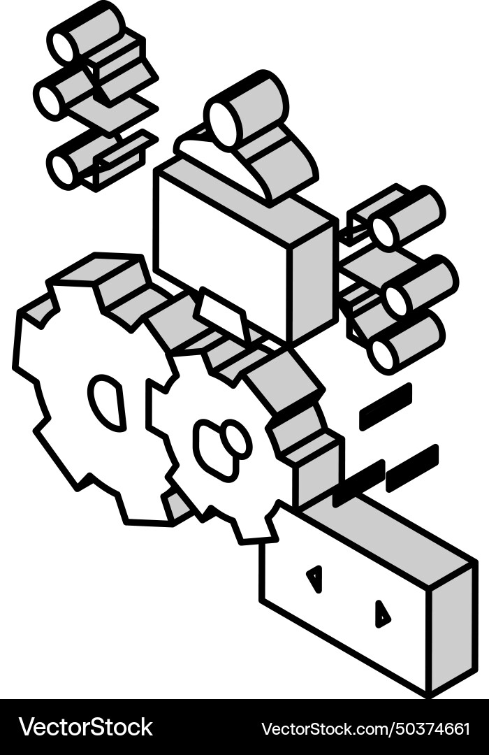 Development erp software isometric icon Vector Image