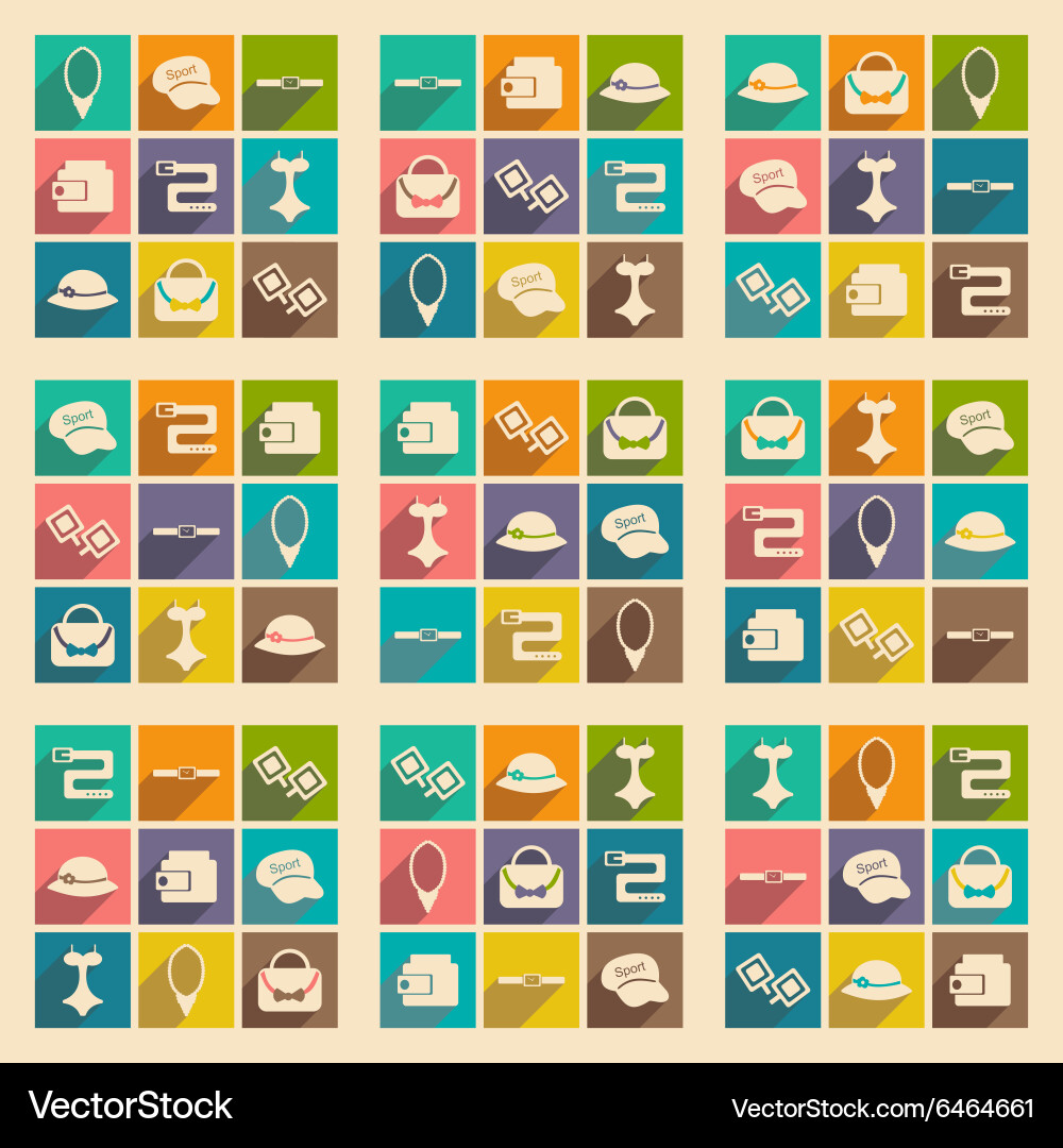 Flat with shadow concept and mobile application vector image