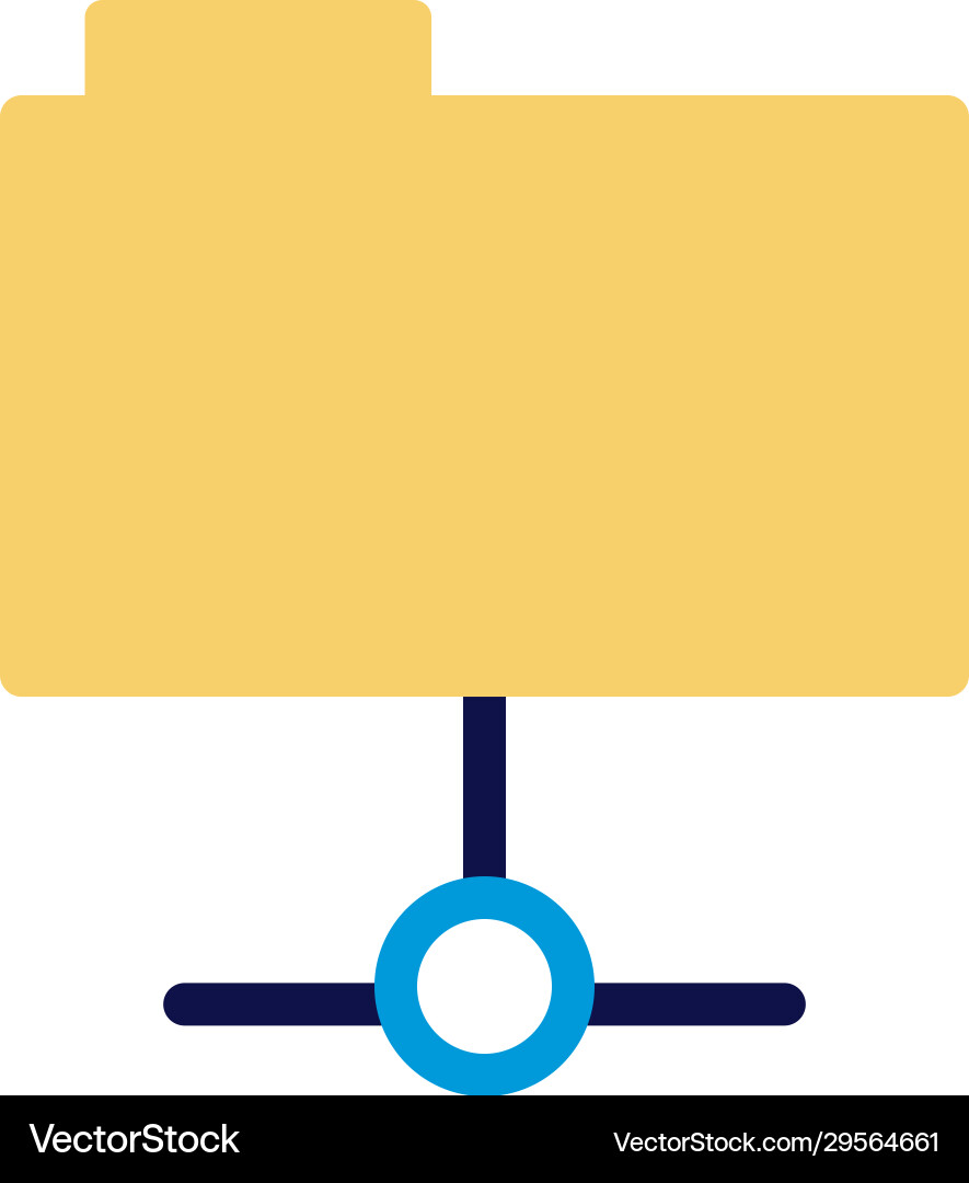Folder file document lineal color style Vector Image