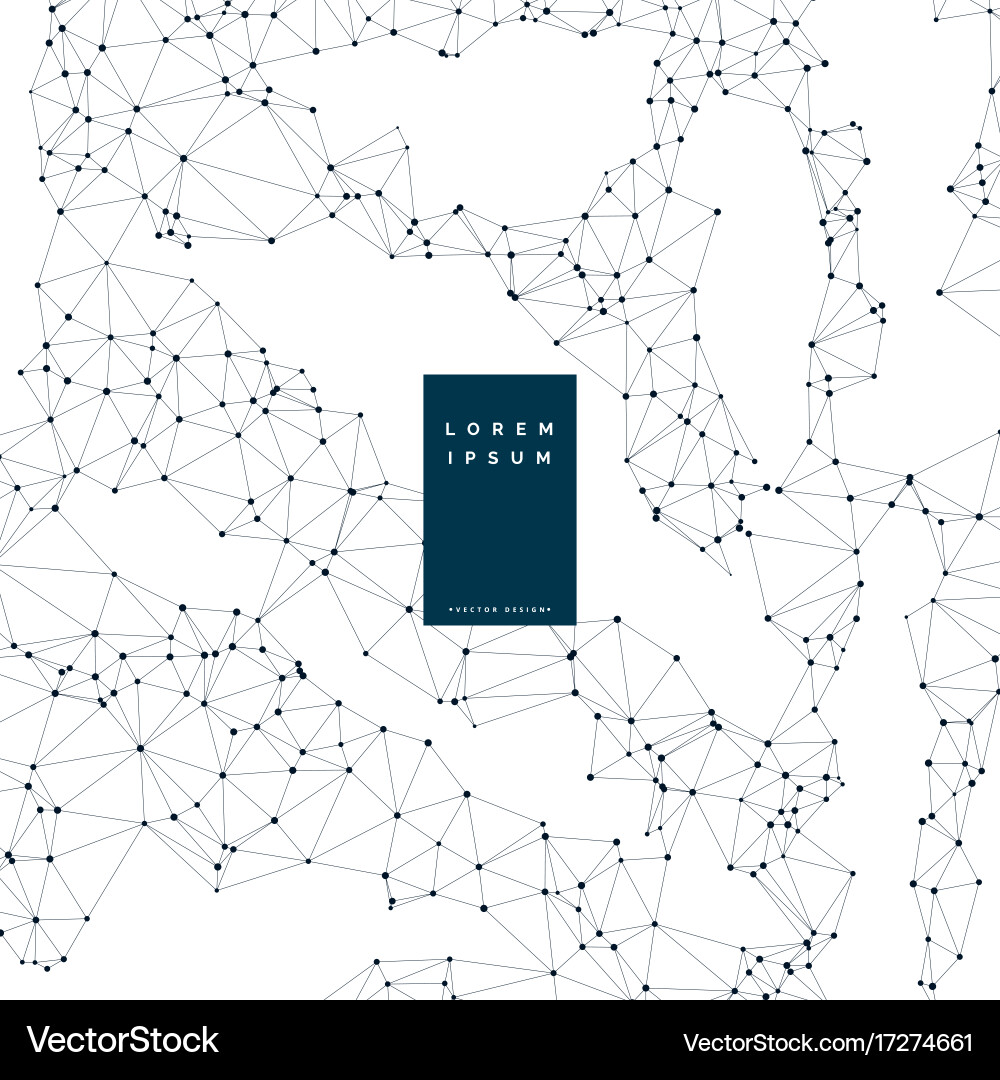 Geometric Wireframe Mesh Network vector image