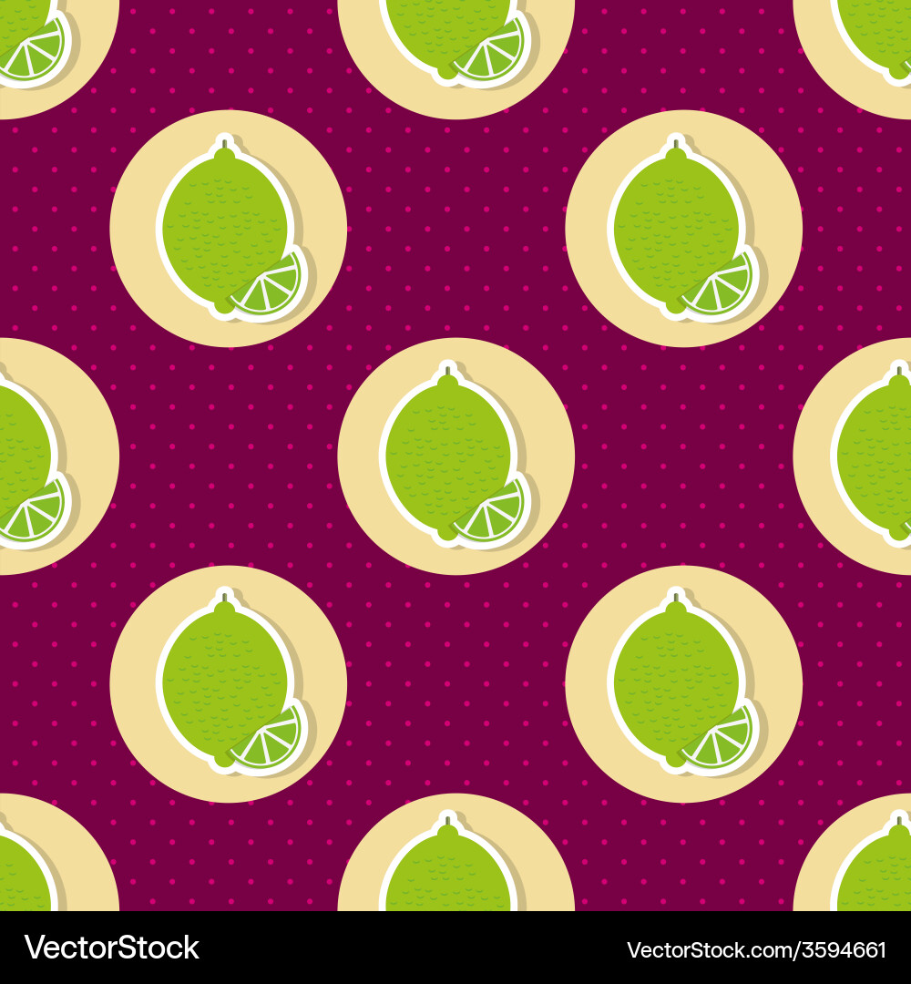 Limes pattern seamless texture with ripe Vector Image