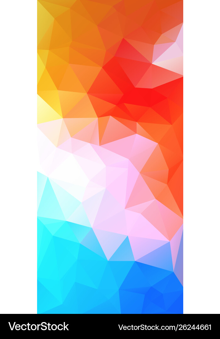 Low poly triangular vertical for web design vector image