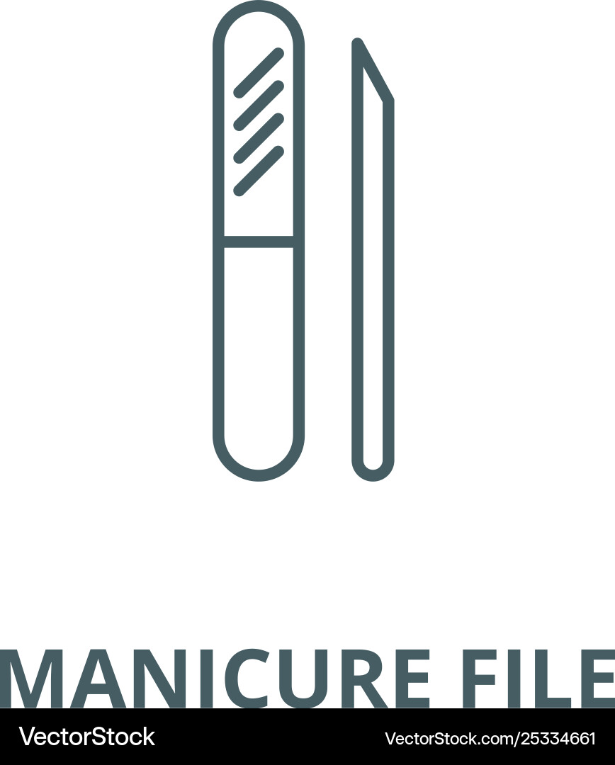 Manicure file line icon linear concept Manicure file line icon linear concept Vector Image