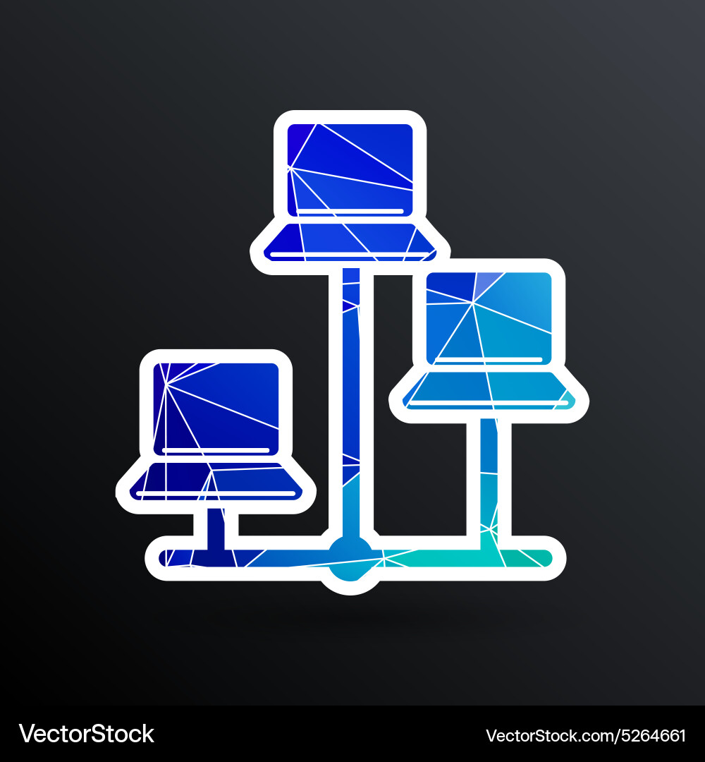 Network - icon networking wired lan web vector image