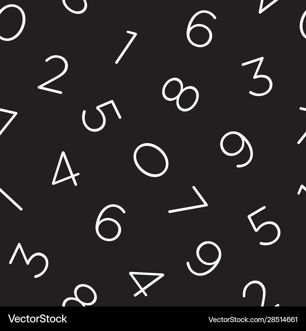 Numeric Line Art Pattern vector image
