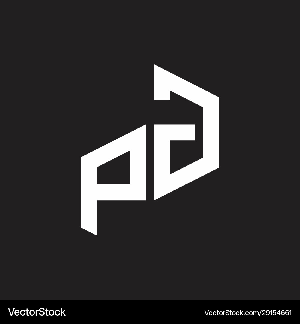 Pg initial letters logo monogram with up to down Vector Image