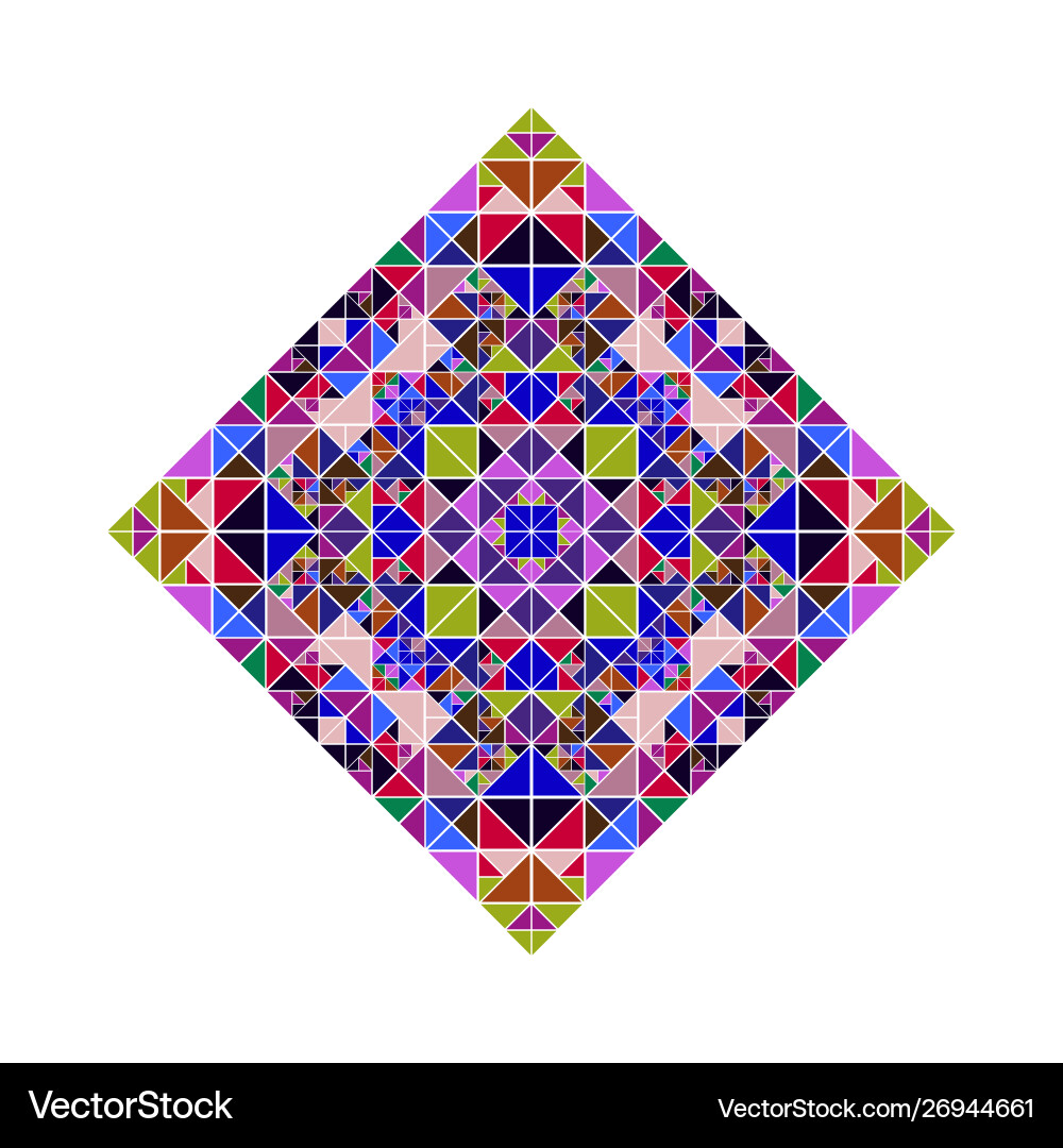Polygonal isolated abstract triangular mosaic Polygonal isolated abstract triangular mosaic vector image
