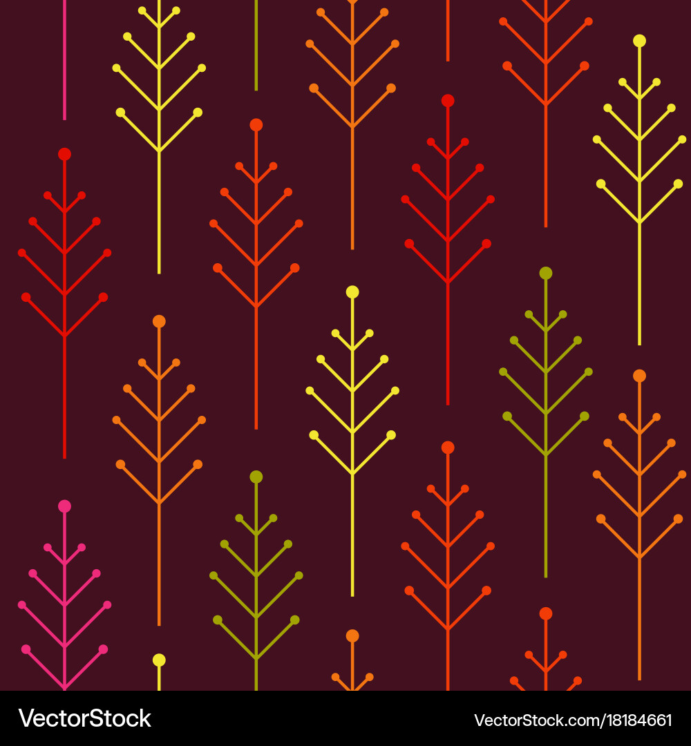Seamless autumn pattern with colorful abstract Vector Image