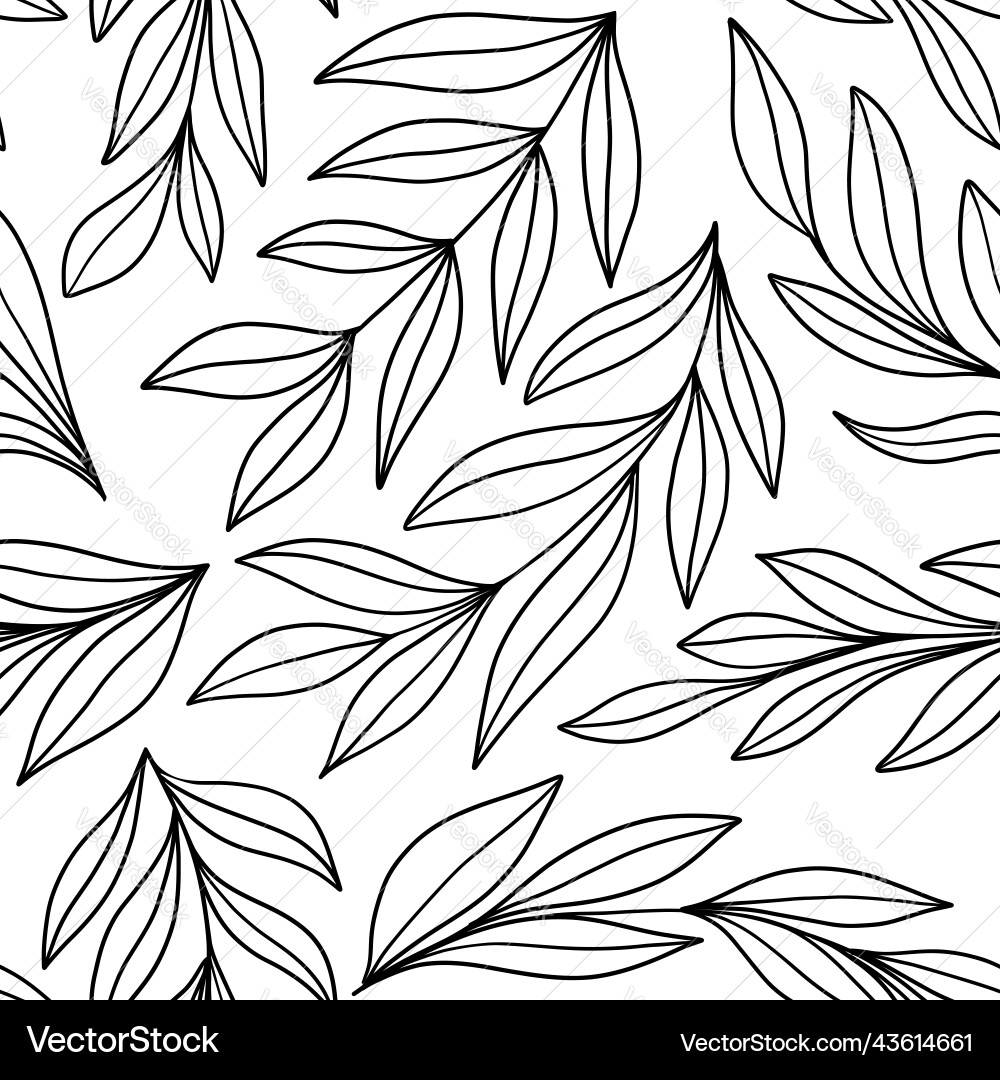 Seamless pattern with branches vector image