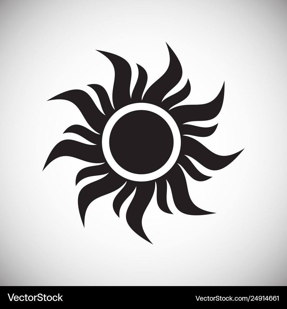 Sun icon on background for graphic and web design Vector Image