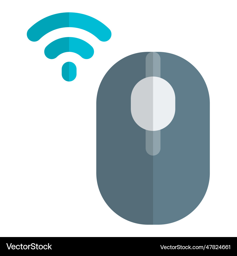 Wireless mouse handheld input device vector image