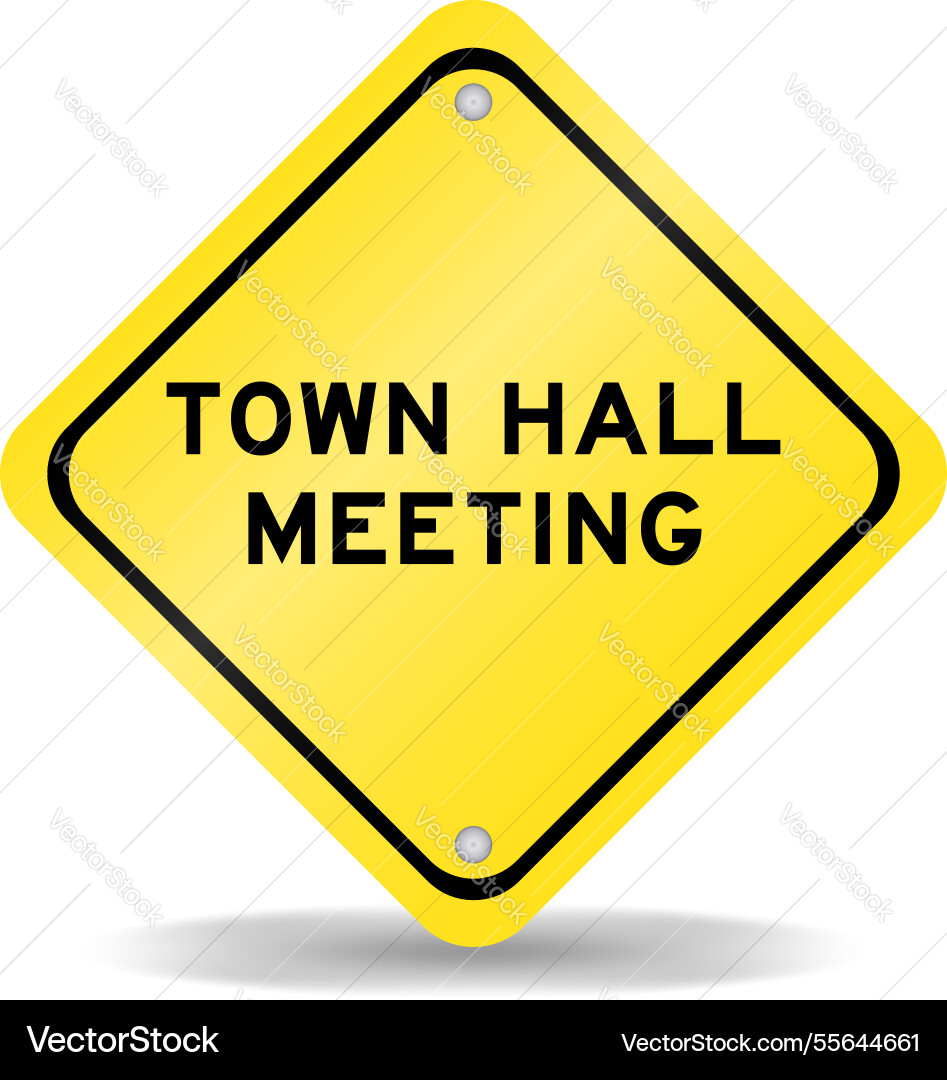 Yellow color transportation sign with word town Yellow color transportation sign with word town vector image