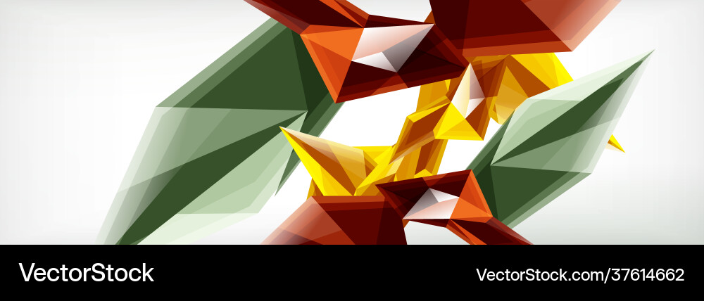 3d triangles and pyramids abstract Vector Image