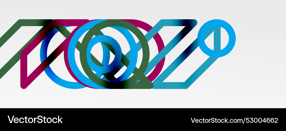 Abstract background - colorful circle lines Vector Image