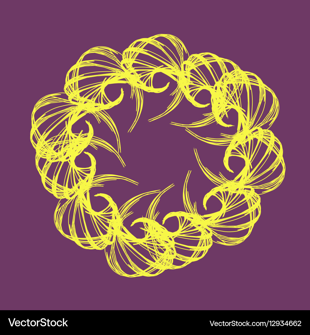 Abstract swirl retro pattern vector image