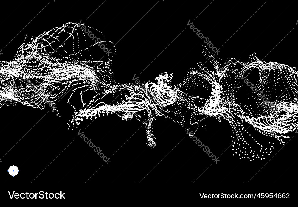 Array with dynamic emitted particles water splash Array with dynamic emitted particles water splash vector image