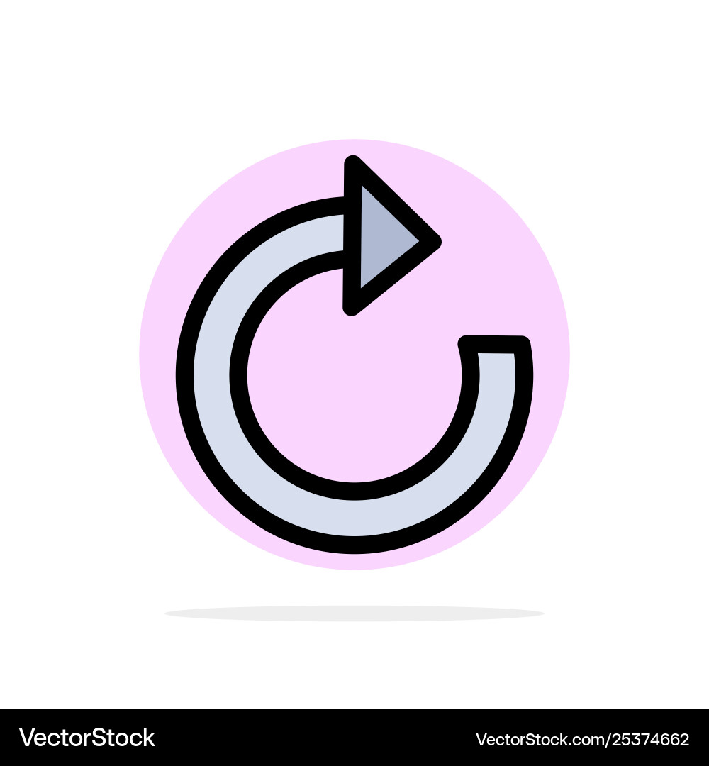 Arrow restore refresh abstract circle background vector image