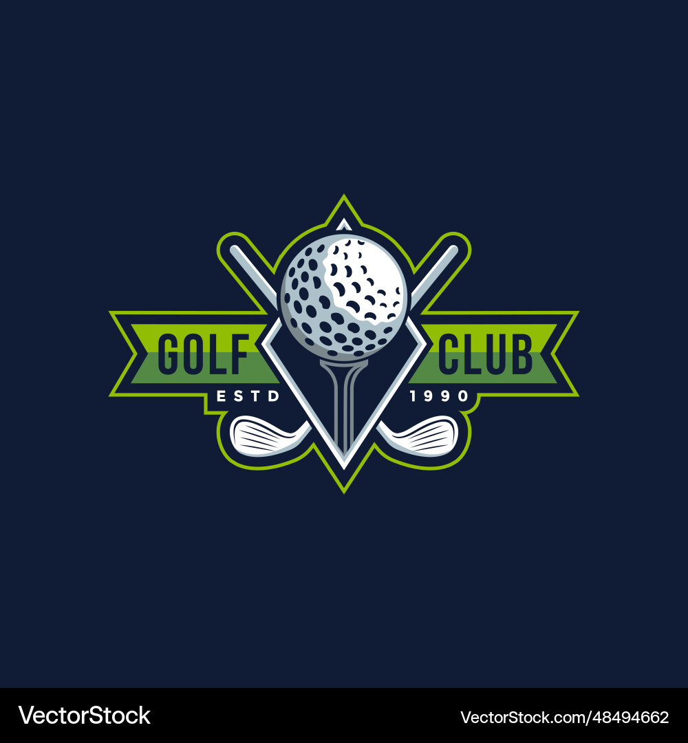 Badge emblem golf club championship logo Vector Image