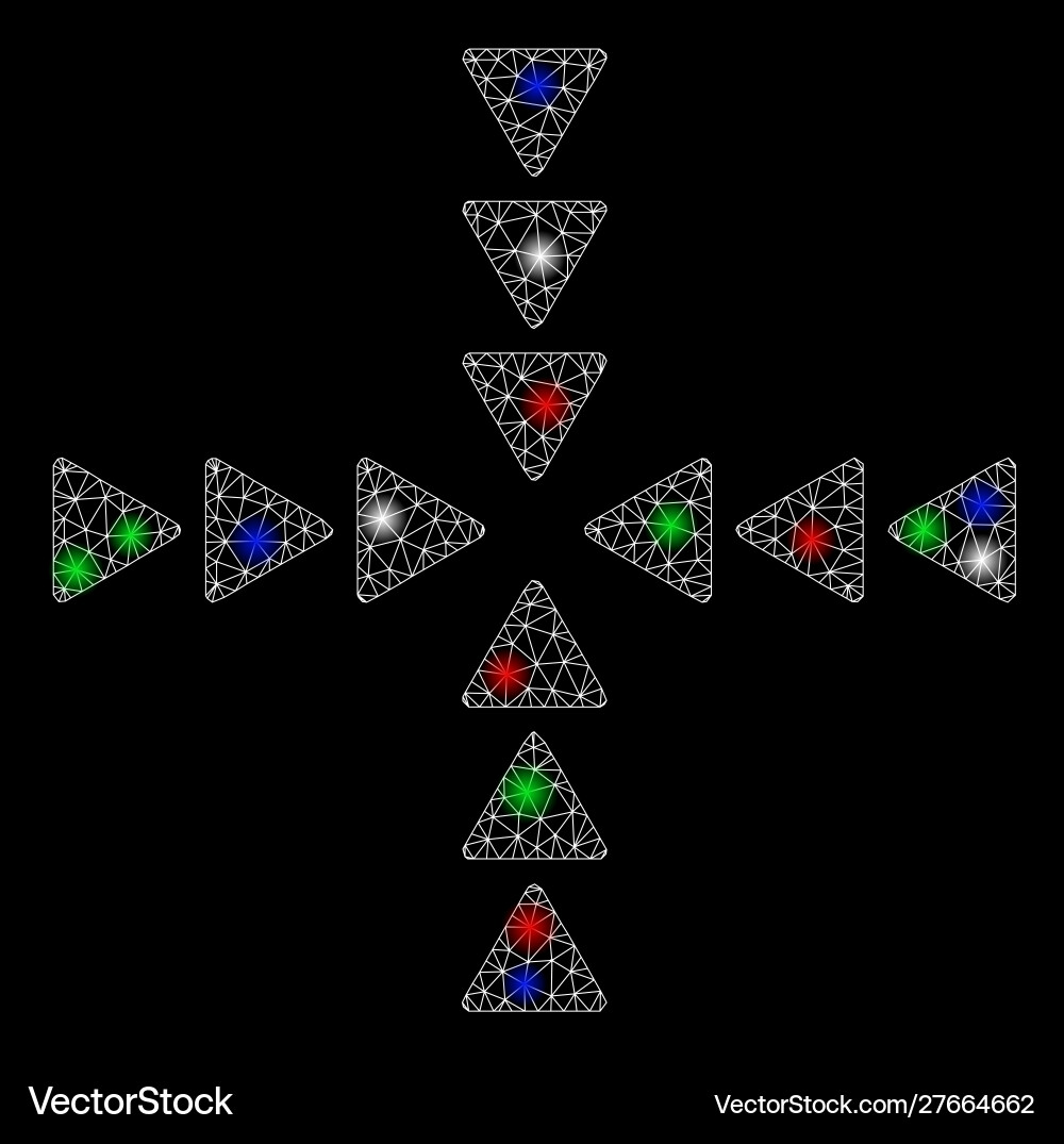 Bright mesh carcass inside direction with flash Vector Image