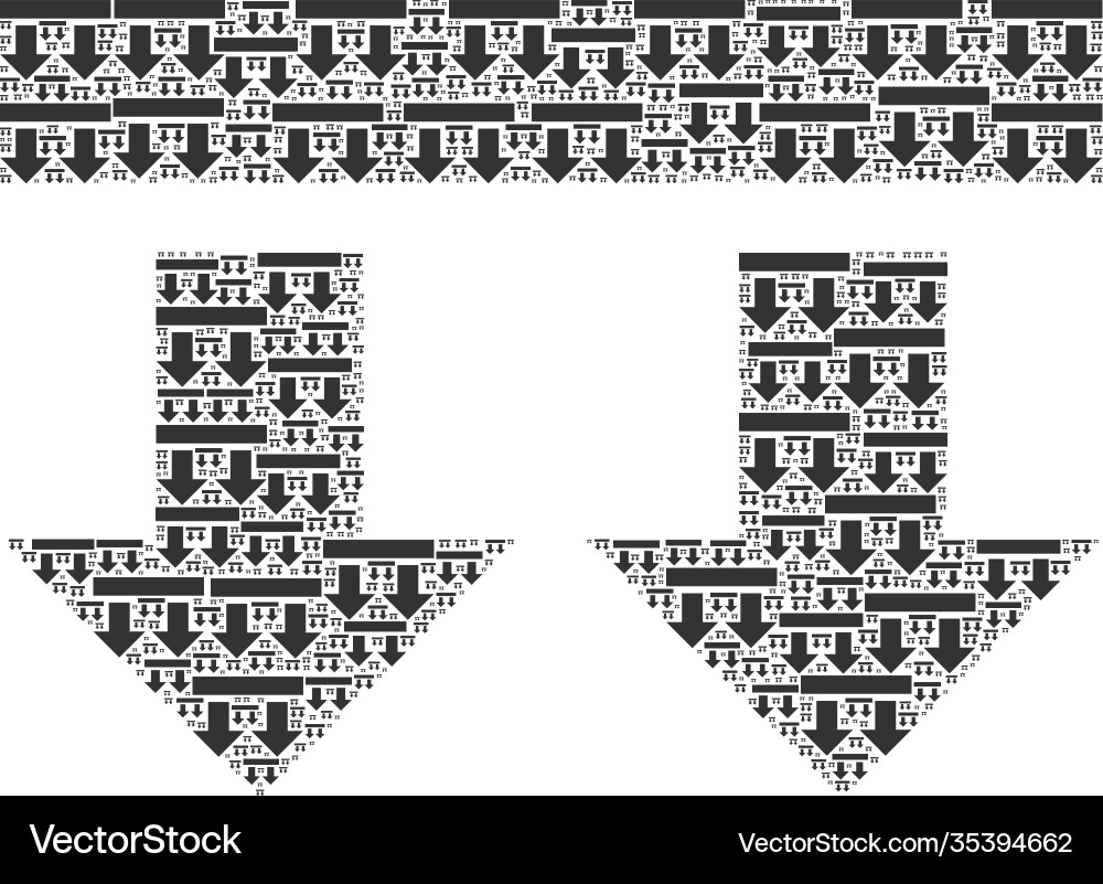 Bring down recursion collage itself icons Bring down recursion collage itself icons Vector Image