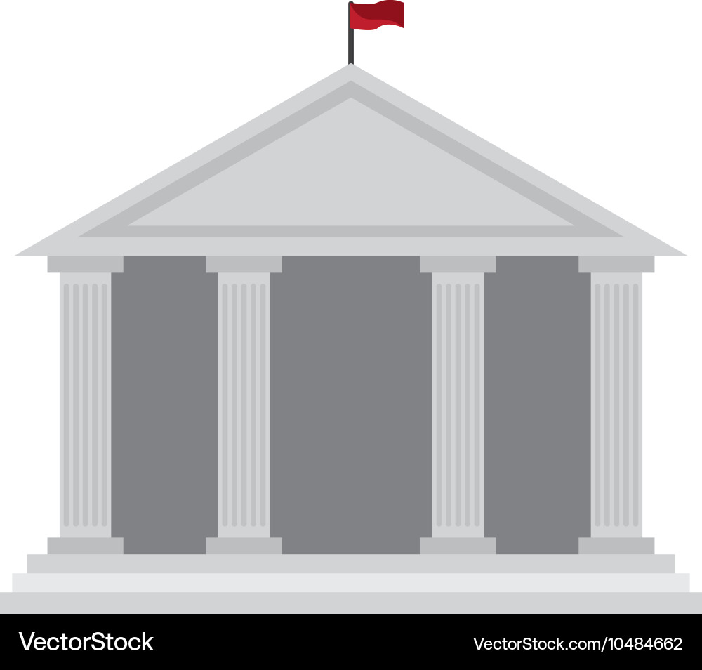 Building flag university design Vector Image