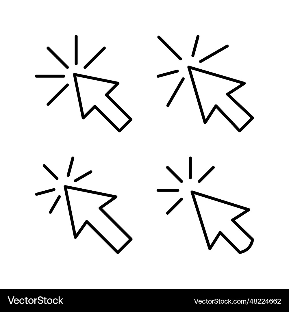 Click icon cursor pointer sign Click icon cursor pointer sign vector image