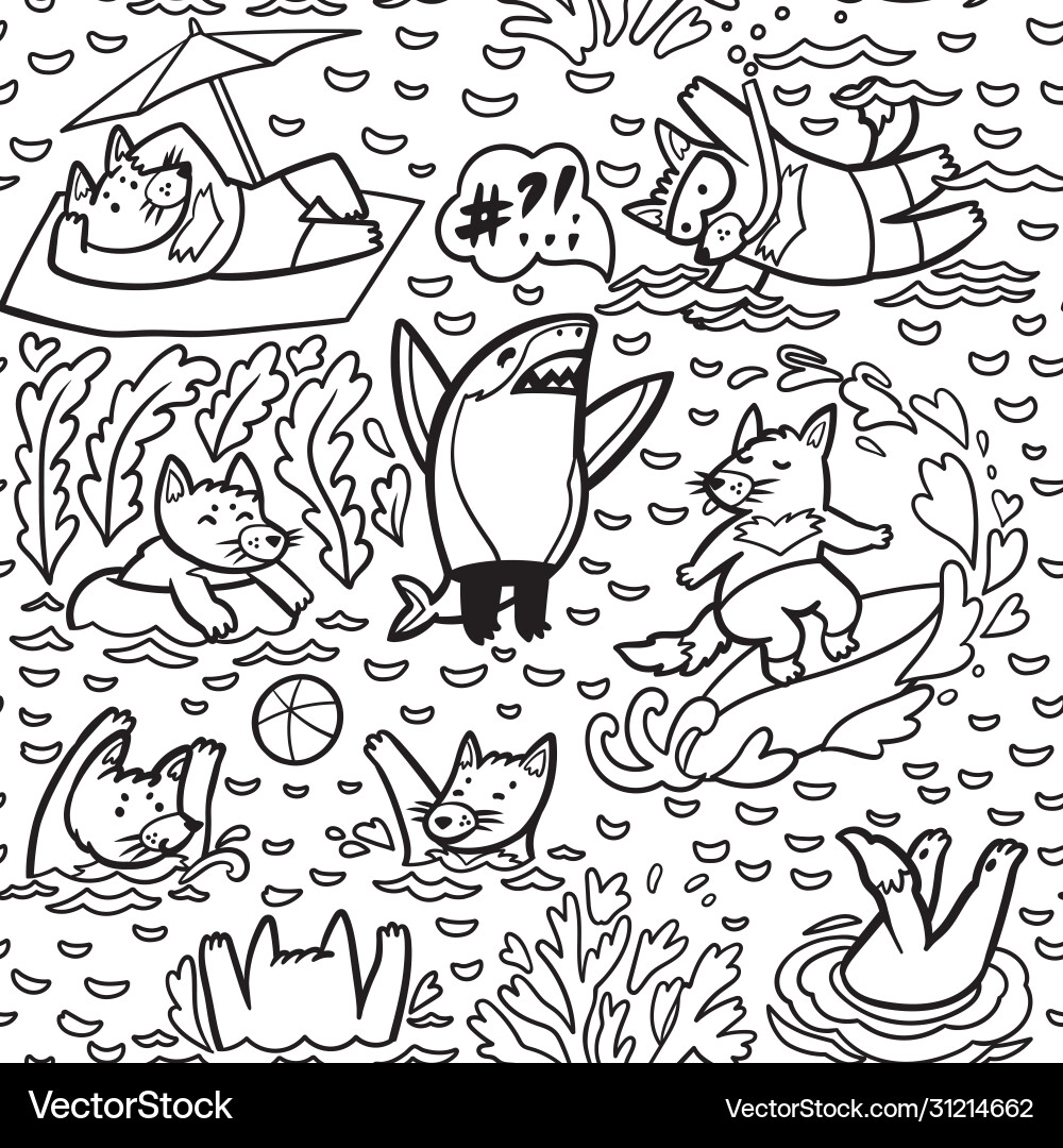Coloring pattern with cute tasmanian devil Coloring pattern with cute tasmanian devil Vector Image