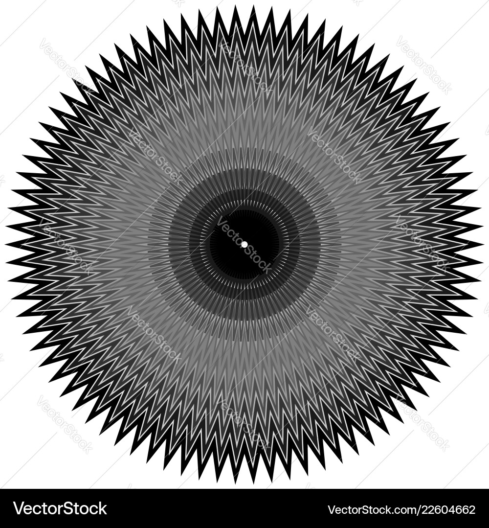 Distorted Jagged Circle Pattern vector image