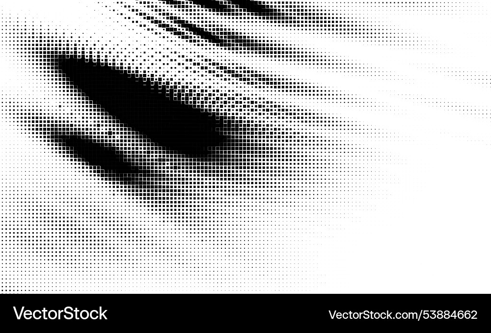 Monochrome gradient halftone dots background Vector Image