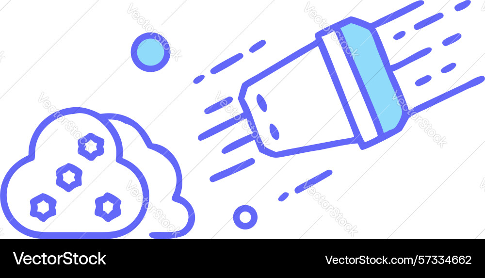 Object fragmentation and disintegration design vector image