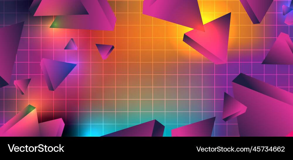 Sci-fi background with geometric triangle 3d Sci-fi background with geometric triangle 3d vector image