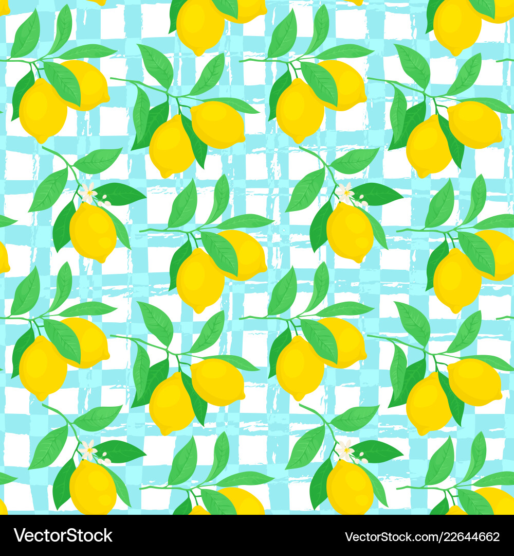 Seamless pattern with lemons Seamless pattern with lemons vector image