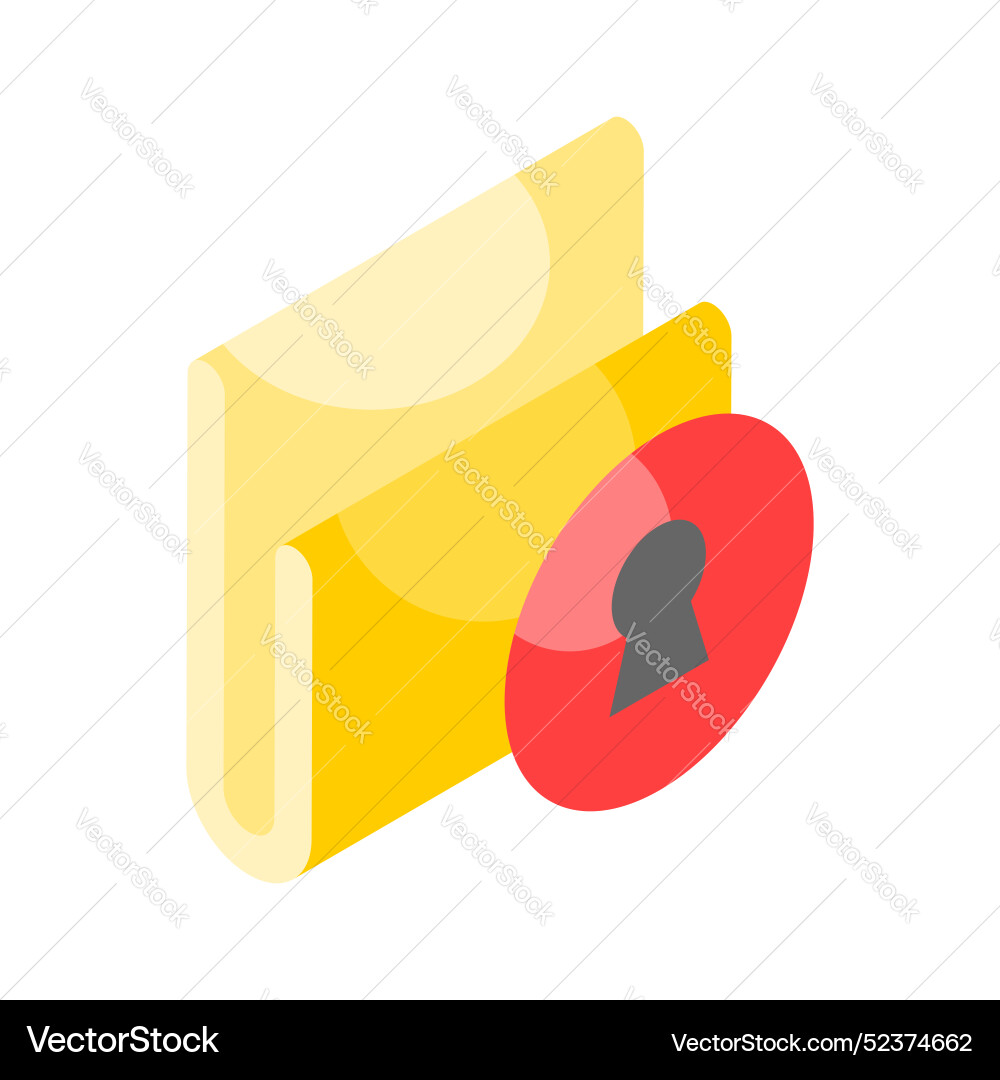 Secure folder design in modern and trendy style Vector Image