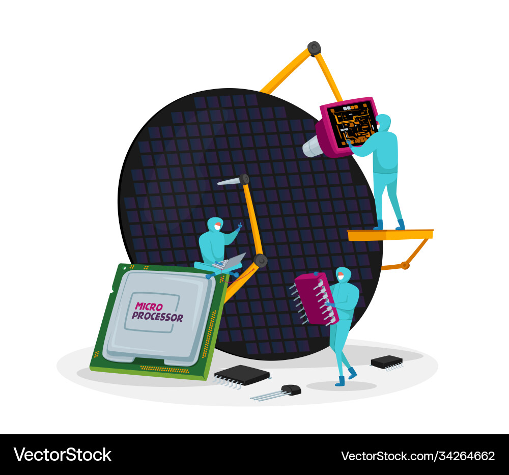 Semiconductors product manufacturing scientific Semiconductors product manufacturing scientific Vector Image