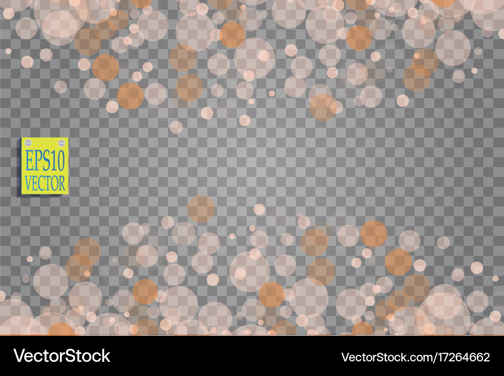 Shining bokeh isolated on transparent background vector image