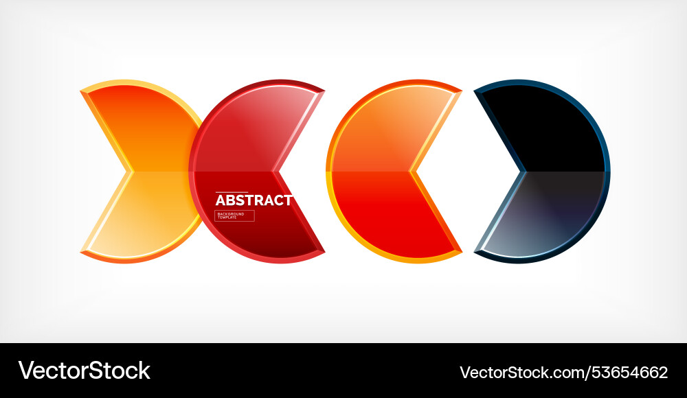 Trendy round shapes with triangular angle design Trendy round shapes with triangular angle design Vector Image