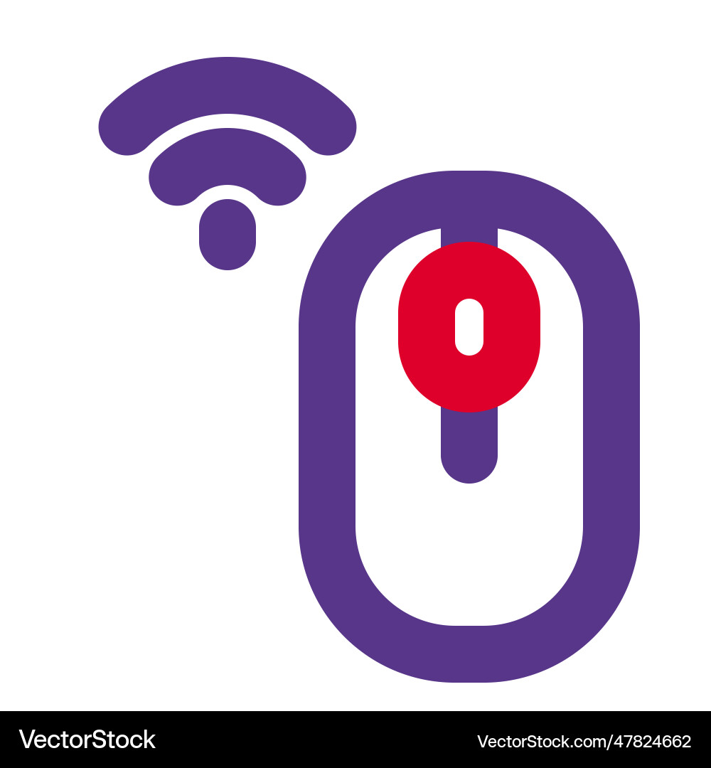 Wireless mouse handheld input device vector image