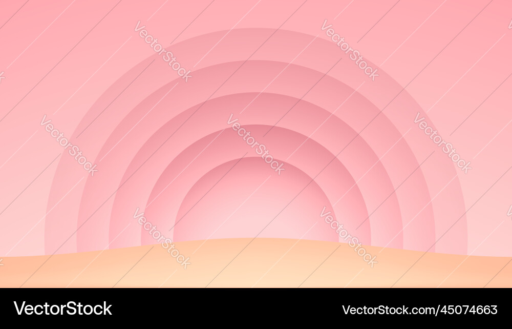 A pink color circle background for objects Vector Image