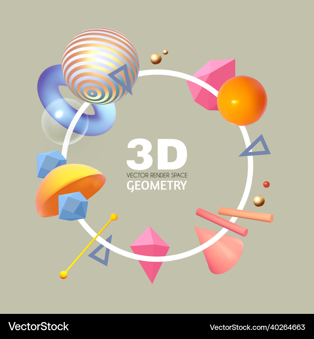 Abstract 3d geometric render background realistic Abstract 3d geometric render background realistic vector image