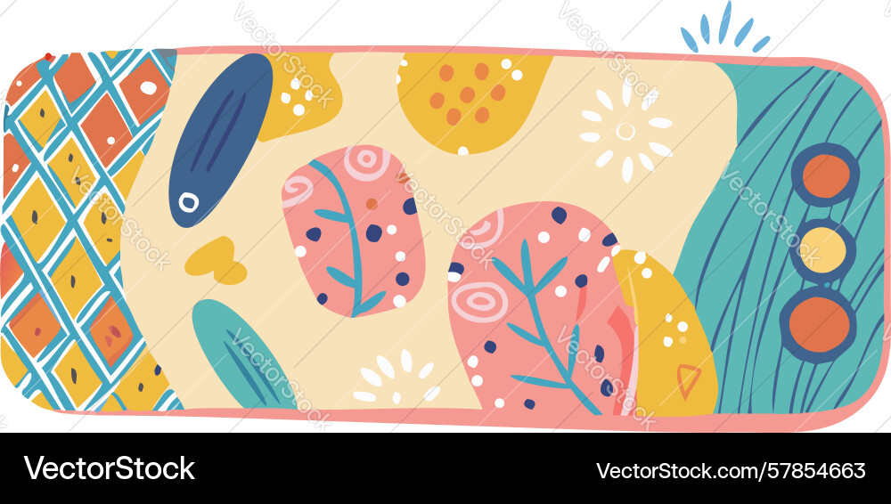 Abstract rectangular device patterned tech gadget vector image