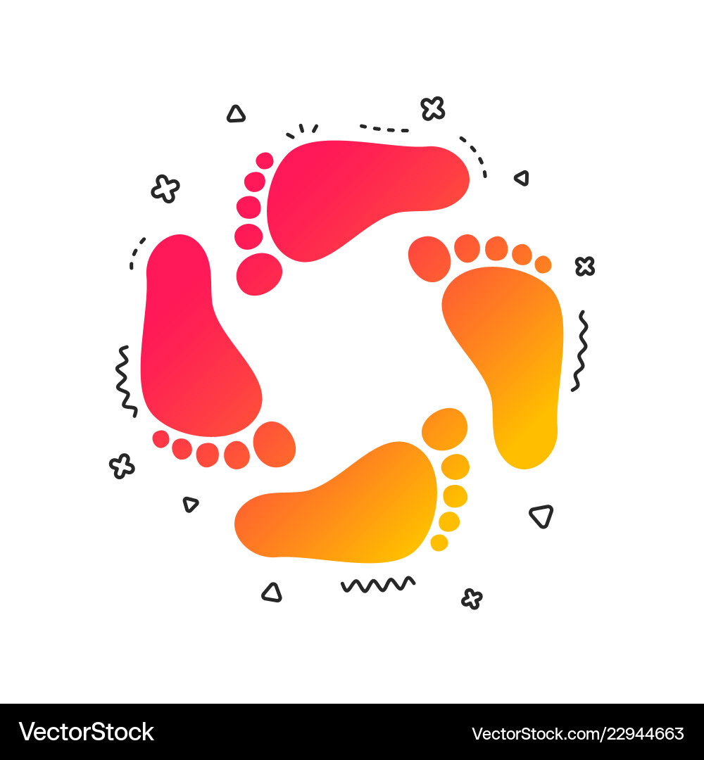 Baby Fußabdrücke Symbol Kind barfuß Schritte Baby Fußabdrücke Symbol Kind barfuß Schritte vektorbild